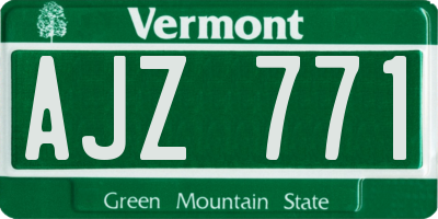 VT license plate AJZ771