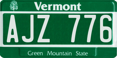 VT license plate AJZ776