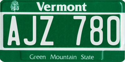 VT license plate AJZ780