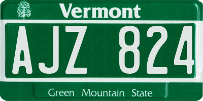 VT license plate AJZ824