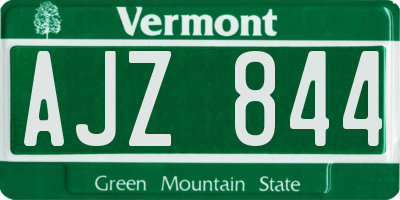 VT license plate AJZ844