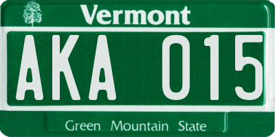 VT license plate AKA015