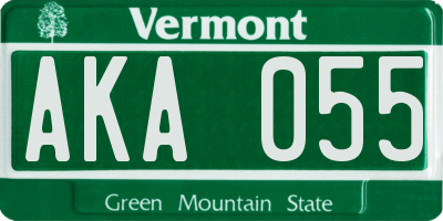 VT license plate AKA055