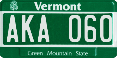 VT license plate AKA060
