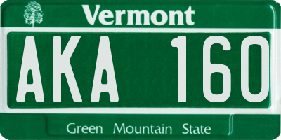 VT license plate AKA160