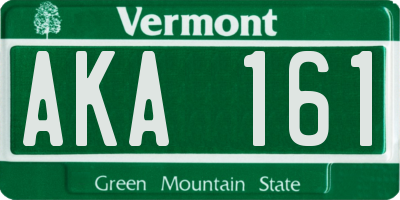 VT license plate AKA161