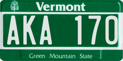 VT license plate AKA170
