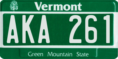 VT license plate AKA261