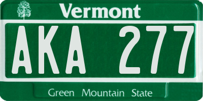 VT license plate AKA277