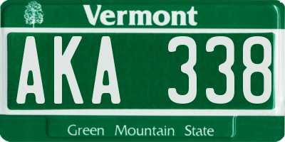 VT license plate AKA338