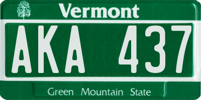 VT license plate AKA437