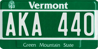VT license plate AKA440