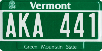 VT license plate AKA441