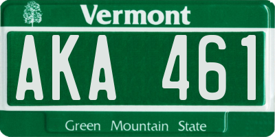 VT license plate AKA461