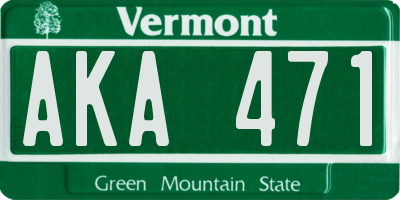VT license plate AKA471