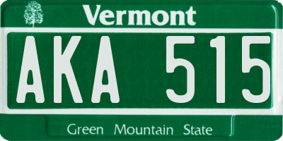 VT license plate AKA515