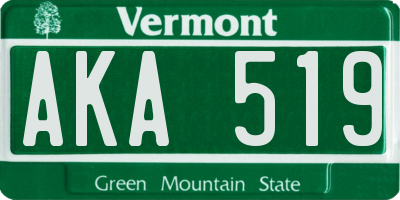 VT license plate AKA519