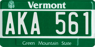 VT license plate AKA561