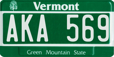 VT license plate AKA569