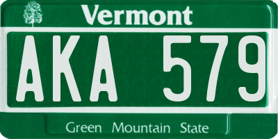 VT license plate AKA579
