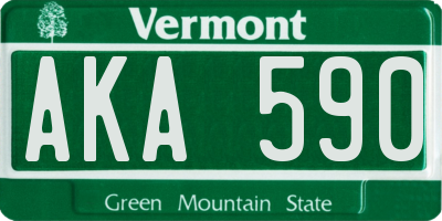 VT license plate AKA590