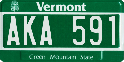VT license plate AKA591