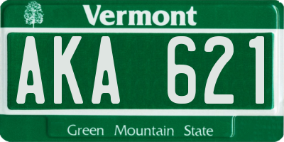 VT license plate AKA621