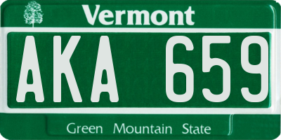 VT license plate AKA659