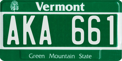 VT license plate AKA661