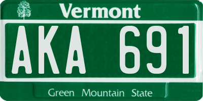 VT license plate AKA691