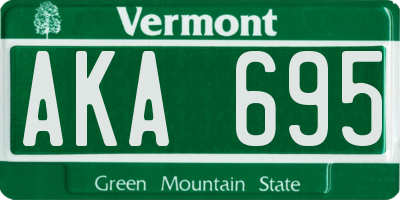 VT license plate AKA695