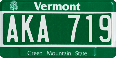 VT license plate AKA719