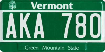 VT license plate AKA780