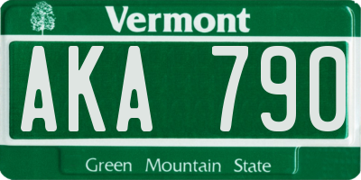 VT license plate AKA790
