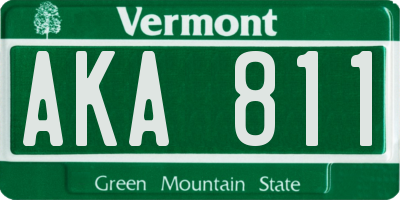 VT license plate AKA811