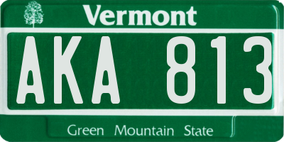 VT license plate AKA813
