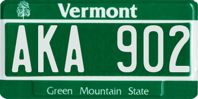 VT license plate AKA902