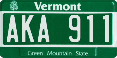 VT license plate AKA911