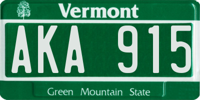 VT license plate AKA915