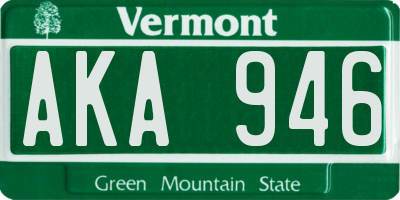 VT license plate AKA946