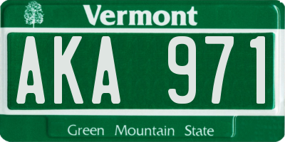 VT license plate AKA971