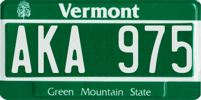 VT license plate AKA975