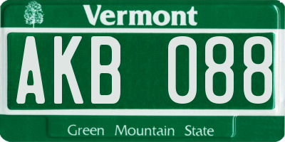 VT license plate AKB088
