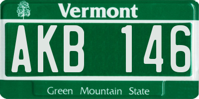 VT license plate AKB146
