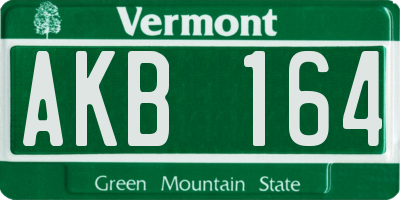 VT license plate AKB164