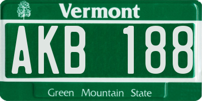 VT license plate AKB188