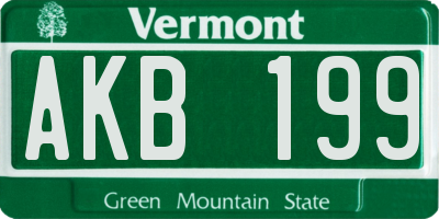 VT license plate AKB199