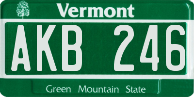 VT license plate AKB246