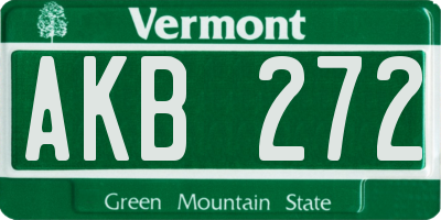VT license plate AKB272