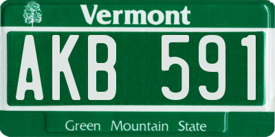 VT license plate AKB591